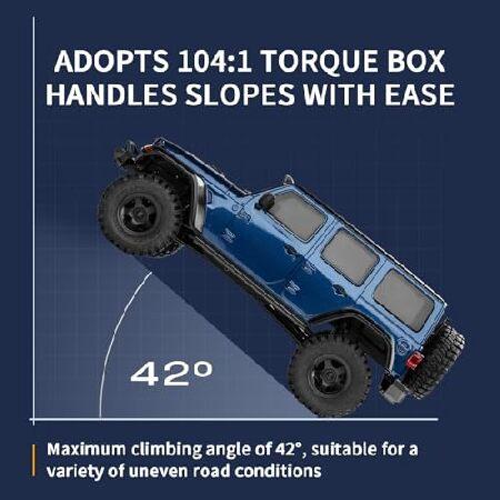 FCX? 1/18 サンダーストーム RCクローラー 4X4 オフロード RC ロッククローラー 防水 全地形 RCカー 大人用 RTR (ブルー)の画像