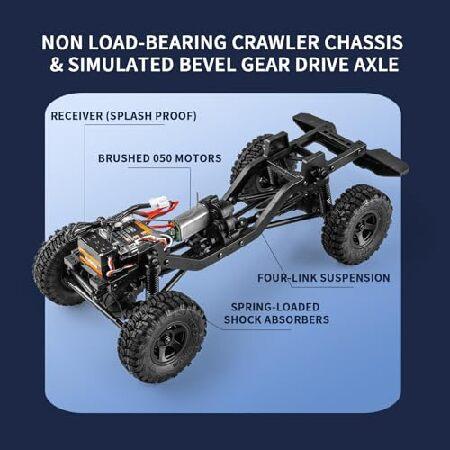FCX? 1/18 サンダーストーム RCクローラー 4X4 オフロード RC ロッククローラー 防水 全地形 RCカー 大人用 RTR (ブルー)の画像