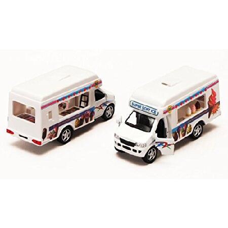 ModelToyCars Box of 12 Ice Cream ＆ Fast Food Truck, White - 5253/57D - 5\"\" Scale Diecast Model Carsの画像