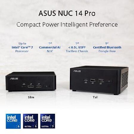 エイスース ASUS NUC 14 Pro Tall Full System Mini PC with Intel 14th Gen Core Ultra 7 155H， 32GB DDR5 RAM， 1TB PCIe G4x4 NVMe SSD， Thunderbolt 4，Win 11_1