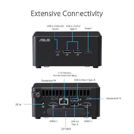 エイスース ASUS NUC 14 Pro Tall Full System Mini PC with Intel 14th Gen Core Ultra 7 155H， 32GB DDR5 RAM， 1TB PCIe G4x4 NVMe SSD， Thunderbolt 4，Win 11_2