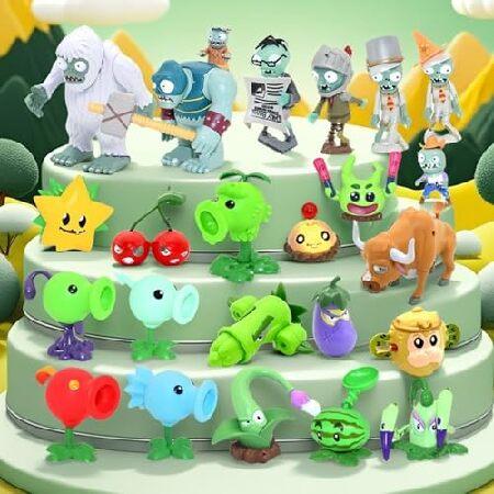 JHESAO 植物とゾンビ おもちゃ アクションフィギュア PVZ Toys ボンクチョイ カーセット 1 4シリーズ 子供やファンへの素晴らしいギフト 誕生日やクリスマスパー