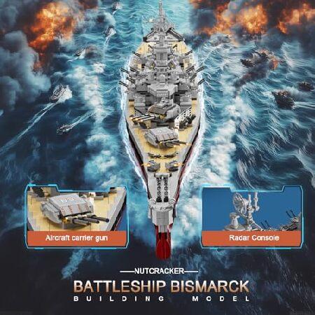 NUTCRACKER 戦艦ビスマルク 組み立てセット 大人用 - 大型 MOC ミリタリー ワールド ビスマルク 戦艦 組み立てモデル ディスプレイ 戦艦 おもちゃ 組み立てセッ_3