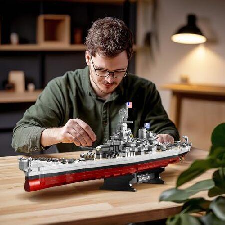 NUTCRACKER 戦艦ビスマルク 組み立てセット 大人用 - 大型 MOC ミリタリー ワールド ビスマルク 戦艦 組み立てモデル ディスプレイ 戦艦 おもちゃ 組み立てセッ_4