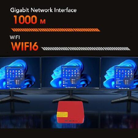 Portable PC Host，Desktop Computer Host Mini PC Host，I3 1215U DDR4 2666MHz 6E for Wins 11 Small Host (US Plug 16GB+1T)_3