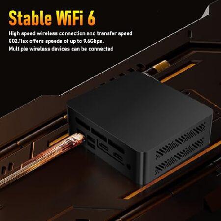 Mini PC， Micro Desktop Computer for i3-1215U， DDR4 2666MHz， PCIe 4.0x4 NVMe SSD， Built in Wi Fi 6E， Bluetooth 5.2， USB Type C HDMI RJ45， up to 4.40 GH_2