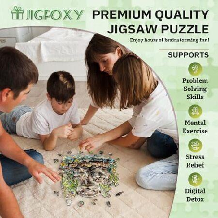 Jigfoxy 木製パズル 大人用 カワウソ木製パズル 大人用 ユニークな動物の形の木製ジグソーパズル パズル愛好家、家族への誕生日プレゼント(L-13.4 x 12.8n-250ピの画像