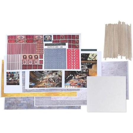 EarthMark Istanbul Trolley Wood and Metal 1:24 Scale OcCre Model kit 53010 (Model with Istanbul Diorama - No Paint)_4