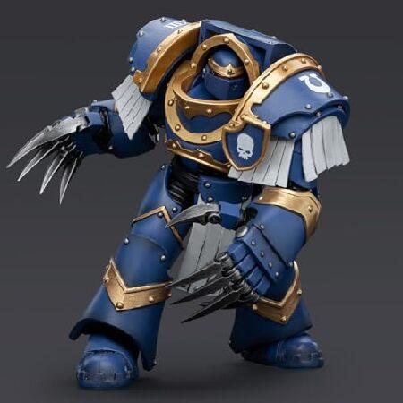 JOYTOY ウォーハンマー 30K ホルス 異端者 1/18 アクションフィギュア ウルトラマリン カタフラクティ ターミネーター 分隊ターミネーター ライトニングクロー付_5