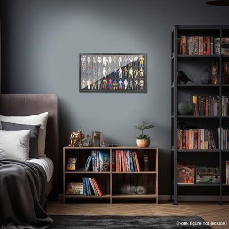 DisplayMore 木製ディスプレイケース 3.75インチ アクションフィギュア用 壁掛け式36コンパートメント コレクターショーケース 1/18スケール スターウォーズ / G_5