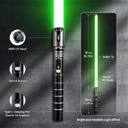 DAMIENSABER アップグレードRGB3.0ライトセーバー、無限の色変化の