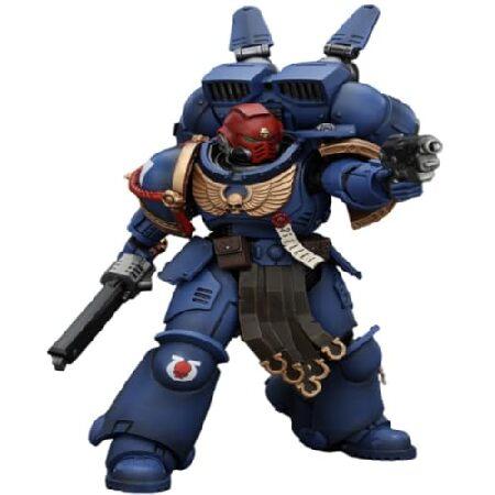 JOYTOY ウォーハンマー 40K スペースミリン ウルトラマリン ガドリエル軍曹 5インチ 1/18スケール コレクターアクションフィギュア 絶妙なデザインのファンやコの画像