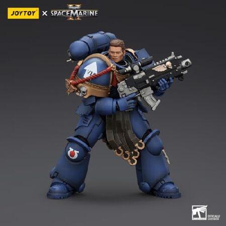 JOYTOY ウォーハンマー 40K スペースミリン ウルトラマリン ガドリエル軍曹 5インチ 1/18スケール コレクターアクションフィギュア 絶妙なデザインのファンやコの画像