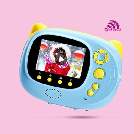 KIMISS 24MP Digital Camera, Instant Camera with Integrated Printer, Multifilter Photograph, Graffiti Video Recorder, Includes Color Art Pens - Blue Ma_1
