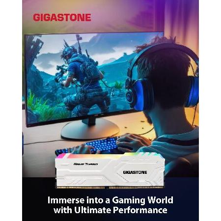 発光型 DDR4】GIGASTONE Game TURBO 16GBx4枚 (64GB Kit) DDR4 3600MHz