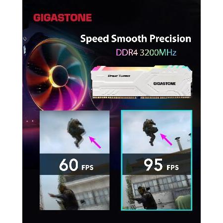 発光型 DDR4】GIGASTONE Game TURBO 16GBx4枚 (64GB Kit) DDR4 3600MHz