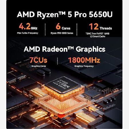 Beelink EQR Mini PC W11 Pro、AMD Ryzen 5 5650U (6C/12T 最大4.2GHz