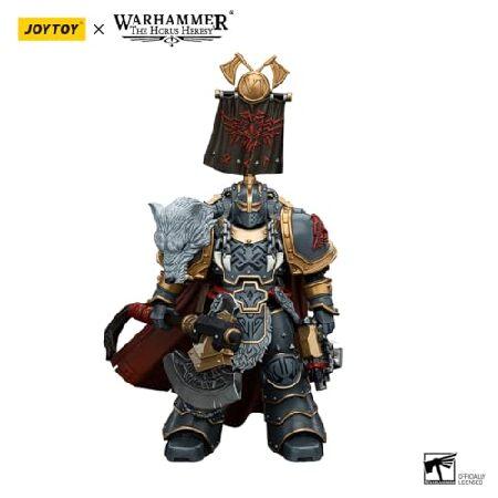 JOYTOY ウォーハンマー ホルス 異端 宇宙オオカミ 軍団の祈祷師 パワーアックスとコンバットシールド付き 1:18スケール アクションフィギュア メカジョイ トイコ_1