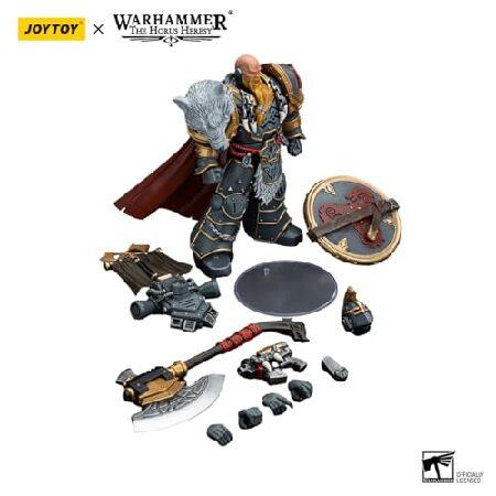 JOYTOY ウォーハンマー ホルス 異端 宇宙オオカミ 軍団の祈祷師 パワーアックスとコンバットシールド付き 1:18スケール アクションフィギュア メカジョイ トイコ_5
