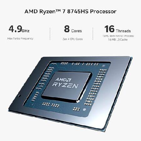 Beelink SER8 ミニPC、AMD Ryzen 7 8745HS(最大4.9GHz) 8C/16T、ミニデスクトップコンピューター 24GB DDR5 RAM 1TB NVMe SSD、小型ゲーミングPC対応 4K@120Hz出の画像