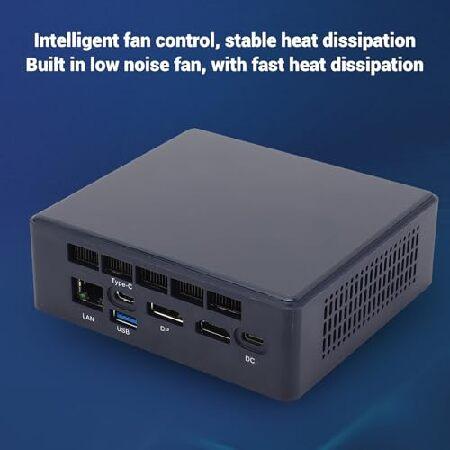 Mini PC, 8GB DDR4 256GB SSD Desktop Computer, with 300M Cordless Card, Gigabit Ethernet Port, 12th Gen CPU Small Gaming PC for Home, Office (EU Plug)の画像
