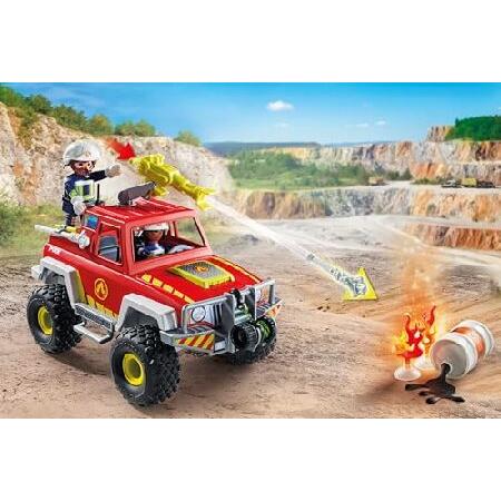 PLAYMOBIL Action Heroes 71824 Fire Truck Fire Engine Toy Car Toy for Children from 4 Years_2