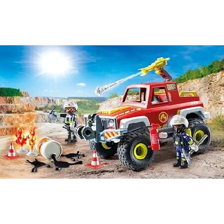 PLAYMOBIL Action Heroes 71824 Fire Truck Fire Engine Toy Car Toy for Children from 4 Years_3