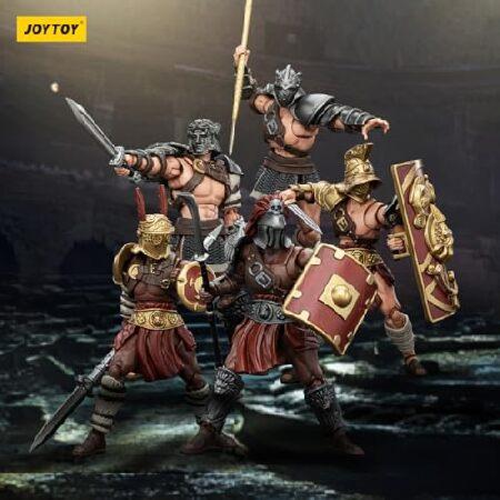 JOYTOY 1/18 Strife Roman Gladiator 5Pack Elite Collection Action Figures - 4in Roman Legionary Soldier Figurines_1