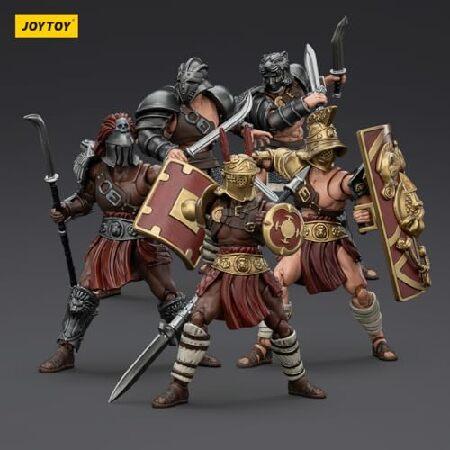 JOYTOY 1/18 Strife Roman Gladiator 5Pack Elite Collection Action Figures - 4in Roman Legionary Soldier Figurines_2