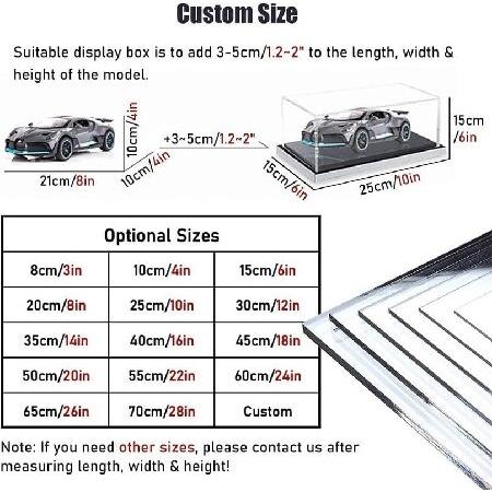Large Clear Acrylic Display Case for Organizing Kids Toys/ Action Figures/Lego Model Doll Toys Display,Transparent Box Dustproof Protection with Wood-の画像