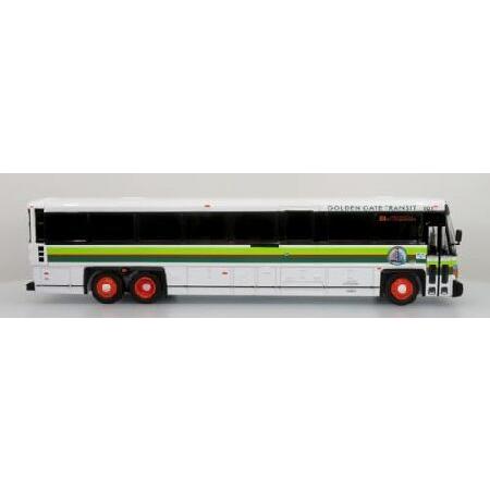 Iconic Replicas MCI D4500CT Intercity Bus Golden Gate Transit,CA 1/50 Scale-O Scale Dimensions 10\" Long, 2\"" Wide ＆ 2\"" Tall New in The Box Well Detail"_1