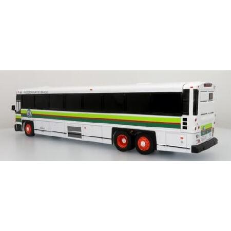 Iconic Replicas MCI D4500CT Intercity Bus Golden Gate Transit,CA 1/50 Scale-O Scale Dimensions 10\" Long, 2\"" Wide ＆ 2\"" Tall New in The Box Well Detail"_3