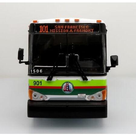Iconic Replicas MCI D4500CT Intercity Bus Golden Gate Transit,CA 1/50 Scale-O Scale Dimensions 10\" Long, 2\"" Wide ＆ 2\"" Tall New in The Box Well Detail"_4