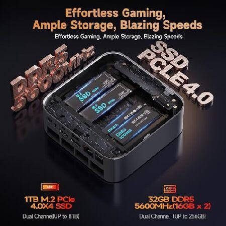 Beelink SER8 Mini PC AMD Ryzen 7 8745HS(UP to 4.9GHz), 32GB DDR5