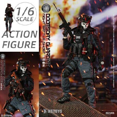 ViiKONDO KS21001 アクションフィギュア 1/6スケールモデル トイ ゴースト 12インチ 陸軍 男性 兵士 フィギュア 組み立て フルセットコレクション_3