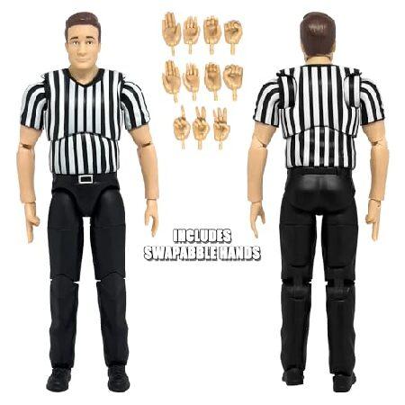 Ultimate Male ＆ Female Referee with Deluxe Articulation for Wrestling Figures_4