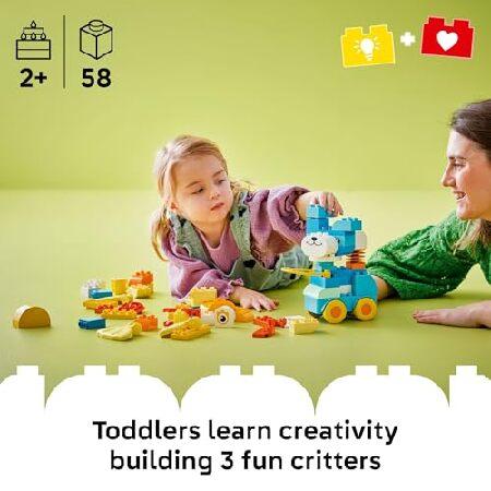 レゴ LEGO DUPLO Town 3 in 1 Animals on Wheels Building Toy - Learning Play Set for Toddler Boys ＆ Girls， Ages 2+ - Building Blocks for Sensory Skills_1
