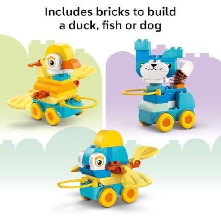 レゴ LEGO DUPLO Town 3 in 1 Animals on Wheels Building Toy - Learning Play Set for Toddler Boys ＆ Girls， Ages 2+ - Building Blocks for Sensory Skills_5