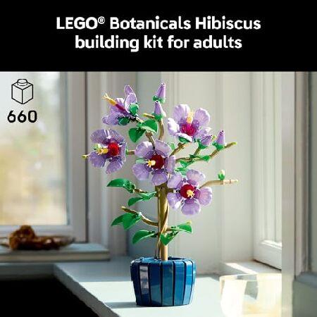 レゴ LEGO Botanicals Hibiscus Flower Building Set - Artificial Plant ＆ Flower Building Blocks for Women ＆ Men， Ages 18+ - Home， Office Decor Gift Id_1