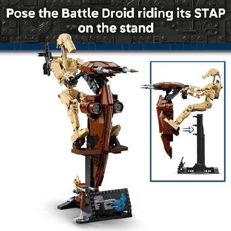 レゴ LEGO Star Wars: The Phantom Menace Battle Droid with STAP - Building ＆ Learning Toy for Boys ＆ Girls， Ages 12+ - Star Wars Toy ＆ Model Kit - G_3