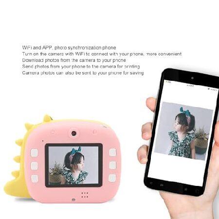 Kids Instant Camera 12MP 8X Zoom Dual Camera Support APP 800MAh Rechargeable Kids Digital Camera for Printing_2