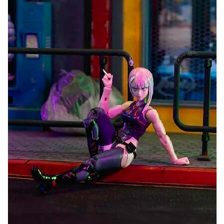 Jada Cyberpunk Edgerunners Lucy - 1:12 Scale Action Figure - 5.7” Highly Articulated Collectible with Accessories - Ages 15+ - Soft Goods Jacket， Det_4