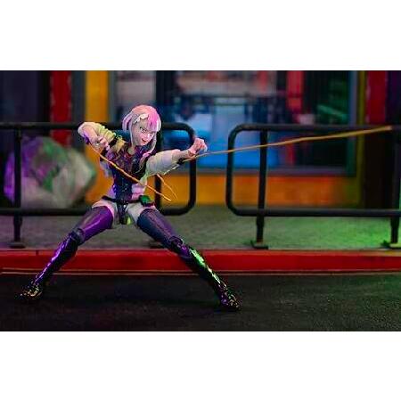 Jada Cyberpunk Edgerunners Lucy - 1:12 Scale Action Figure - 5.7” Highly Articulated Collectible with Accessories - Ages 15+ - Soft Goods Jacket， Det_5