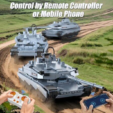 Mould King RCタンク WW2 エイブラムス-X ビルディングセット、20036