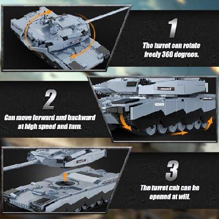 Mould King RCタンク WW2 エイブラムス-X ビルディングセット、20036