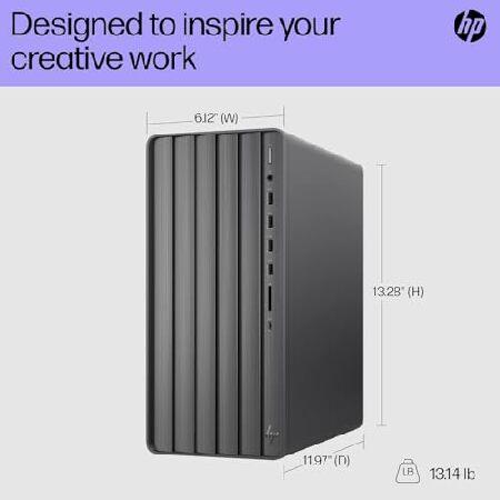 HP 13th Generation Envy i7 Tower Desktop， Intel Core i7-13700， RJ45，HDMI， Wi-Fi 6 ＆ Bluetooth， Windows 11 Pro ＆ Office 2024 Lifetime License， Black_4