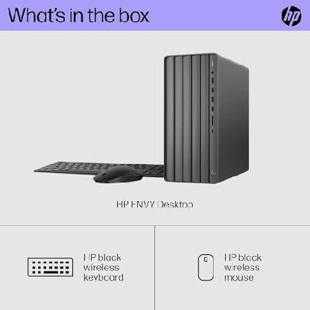 HP 13th Generation Envy i7 Tower Desktop， Intel Core i7-13700， RJ45，HDMI， Wi-Fi 6 ＆ Bluetooth， Windows 11 Pro ＆ Office 2024 Lifetime License， Black_5