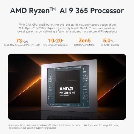 Beelink SER9 Pro AI Mini PC, AMD Ryzen 9 365(73TOPS,10C/20T,5.0GHz