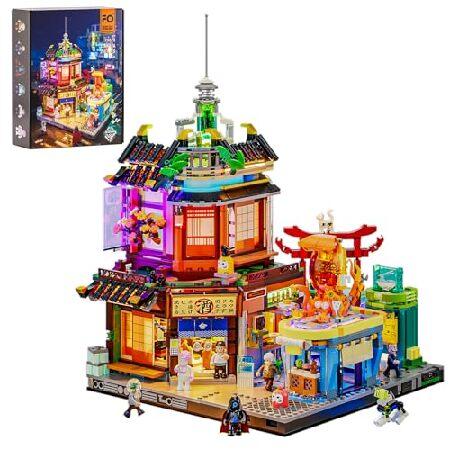 FUNWHOLE サイバーパンク 和 居酒屋 照明 建物 レンガ セット - ネオン