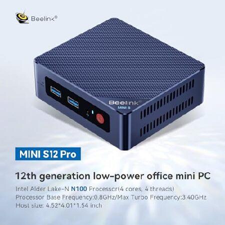 Beelink Mini PC、Mini S12 Pro Intel 第12世代 4-Core N100(最大3.4